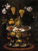 Juan de Espinosa Still-Life with a Shell Fountain, Fruit and Flowers Germany oil painting artist